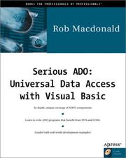 Cover of: Serious ADO by Robert MacDonald