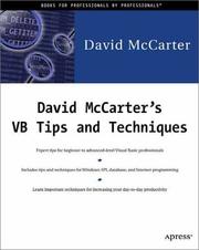 Cover of: David McCarter's Visual Basic tips & tricks