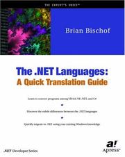 Cover of: The .NET Languages: A Quick Translation Guide