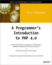 Cover of: A Programmer's Introduction to PHP 4.0