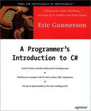 Cover of: A Programmer's Introduction to C# by Eric Gunnerson