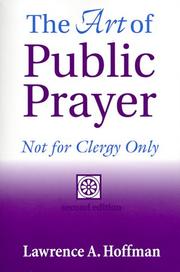 Cover of: The Art of Public Prayer by Rabbi Lawrence A. Hoffman