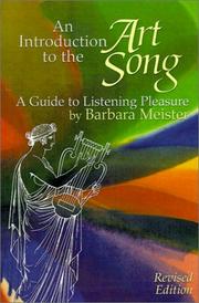 Cover of: An introduction to the art song