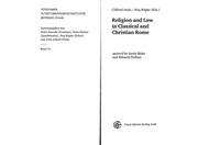 Cover of: Religion and law in classical and Christian Rome