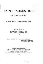 Cover of: Saint Augustine of Canterbury and his companions by Alexandre Brou