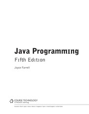 Cover of: Java programming by Joyce Farrell