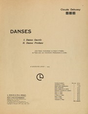 Cover of: Danses: pour harpe chromatique avec accompt d'orchestre d'instruments a cordes