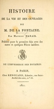 Cover of: Historie de la vie et des ouvrages de M. de La Fontaine
