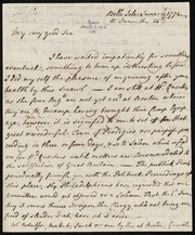 Cover of: Letter to Major General John Bradstreet about arrival of troops and unified opposition to General Gage
