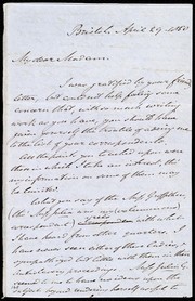 [Letter to] My dear Madam by J. B. Estlin