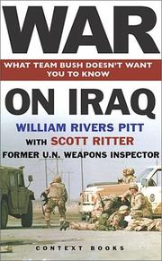 Cover of: War on Iraq by William Rivers Pitt, Scott Ritter