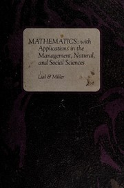 Cover of: Mathematics with applications in the management, natural, and social sciences by Margaret L. Lial