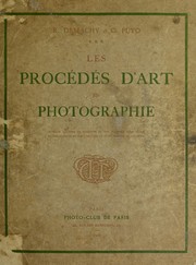 Cover of: Les procedes d'art en photographie by Robert Demachy