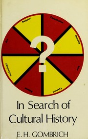 Cover of: In search of cultural history by E. H. Gombrich