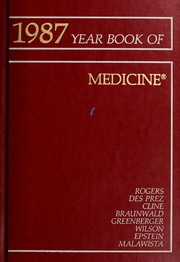 Cover of: The Year Book of Medicine, 1987 by 