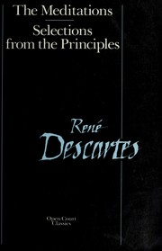 Cover of: Meditations and Selections from the Principles (Open Court Library of Philosophy) by René Descartes