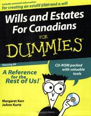Cover of: Wills and Estates for Canadians for Dummies