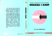 Cover of: The idea of universality of ethical norms in Ghazali and Immanuel Kant by M. Amin Abdullah