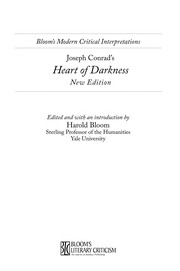 Cover of: Joseph Conrad's Heart of darkness by edited and with an introduction by Harold Bloom.