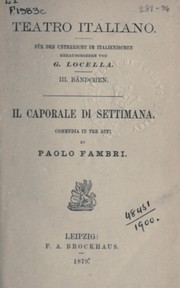 Cover of: Il Caporale di Settimana by Paulo Fambri