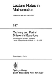Cover of: Ordinary and Partial Differential Equations by W. N. Everitt