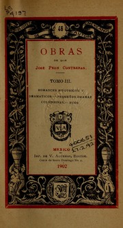 Cover of: Obras by José Peón y Contreras
