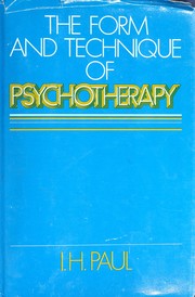 Cover of: The form and technique of psychotherapy