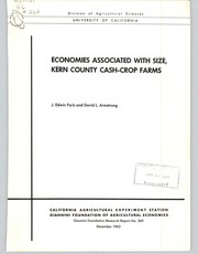 Cover of: Economies associated with size by J. Edwin Faris