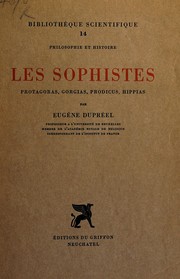 Les sophistes by Eugène Dupréel
