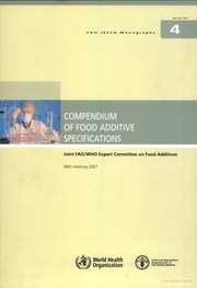 Cover of: Compendium of food additive specifications