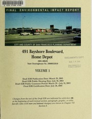 Cover of: 491 Bayshore Boulevard, Home Depot by San Francisco (Calif.). Planning Dept.