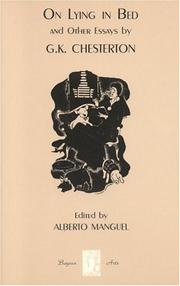 Cover of: On Lying in Bed and Other Essays by G.K. Chesterton by Gilbert Keith Chesterton