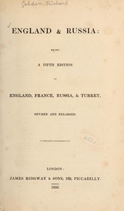 Cover of: England and Russia by Richard Cobden
