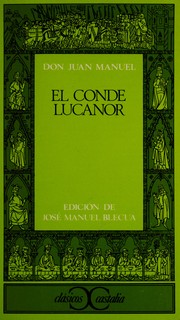 Cover of: El conde Lucanor by Don Juan Manuel