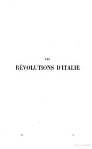 Cover of: Les  révolutions d'Italie.