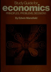 Cover of: Mansfield Economics - Princ Prob Dec Study Guide