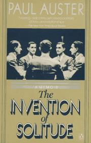 Cover of: The invention of solitude by Paul Auster