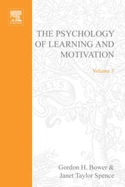 Cover of: Psychology of Learning and Motivation, 3.