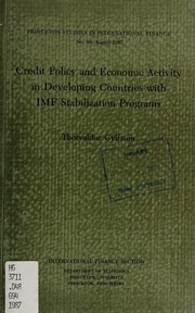 Cover of: Credit policy and economic activity in developing countries with IMF stabilization programs