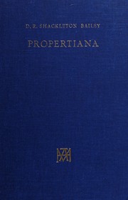 Cover of: Propertiana