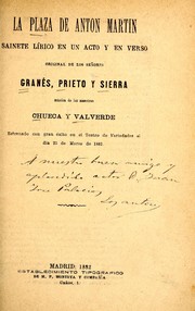 Cover of: La plaza de Antón Martín: sainete lírico en un acto y en verso