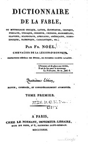 Cover of: Dictionnaire de la fable by François Noel