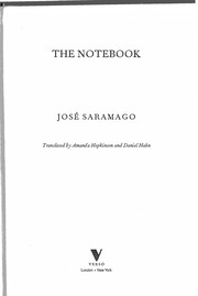 Cover of: The notebook by José Saramago