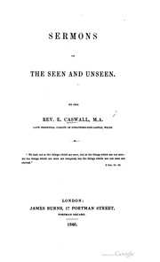 Cover of: Sermons on the seen and unseen