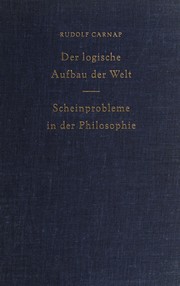 Cover of: Der logische Aufbau der Welt
