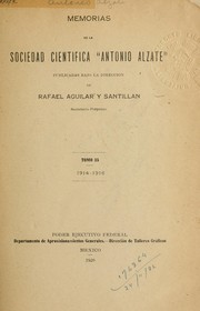 Cover of: Memorias by Academia Nacional de Ciencias Antonio Alzate, Mexico