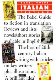 Cover of: The babel guide to Italian fiction (in English translation)