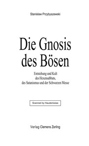 Cover of: Die Gnosis des Bösen by Stanisław Przybyszewski