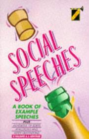 Cover of: Social Speeches
