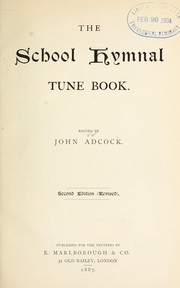 School hymnal tune book by John Adcock